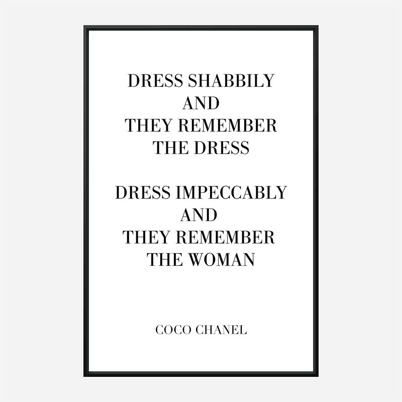 Coco chanel hotsell black dress quote